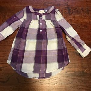Adorable 2T girls purple plaid tunic